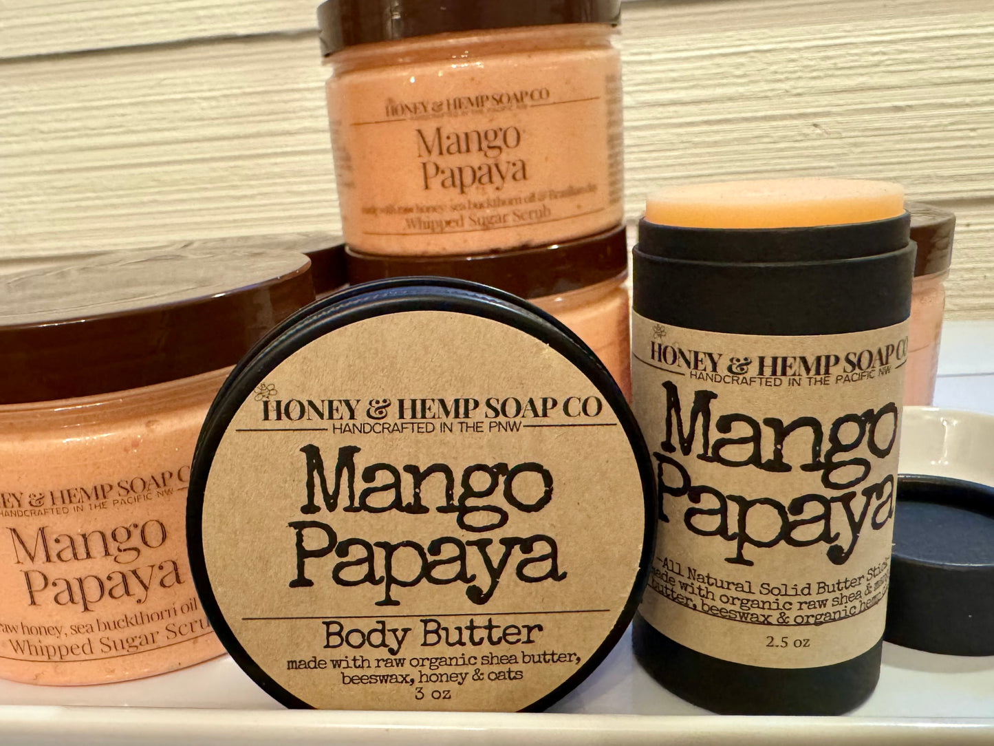 Mango Papaya Whipped Soap Sugar Scrub