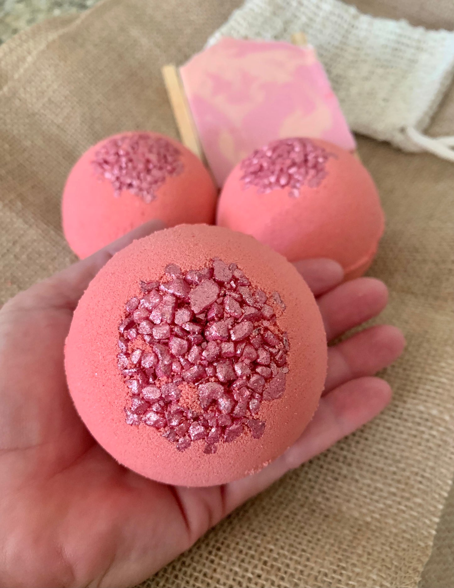 Pink Grapefruit Bath Bomb
