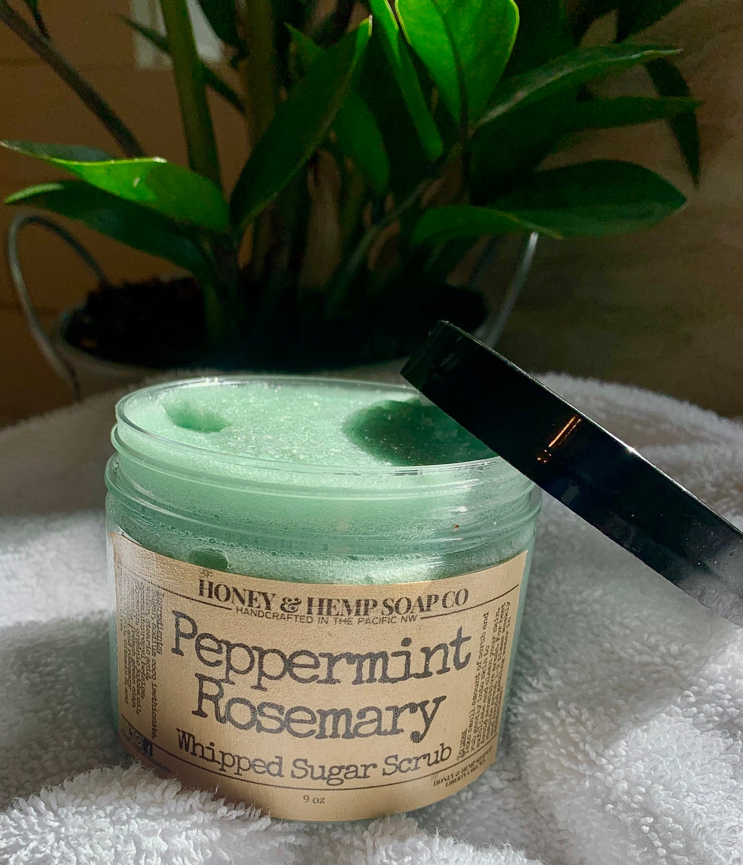 Peppermint Rosemary Whipped Sugar Scrub