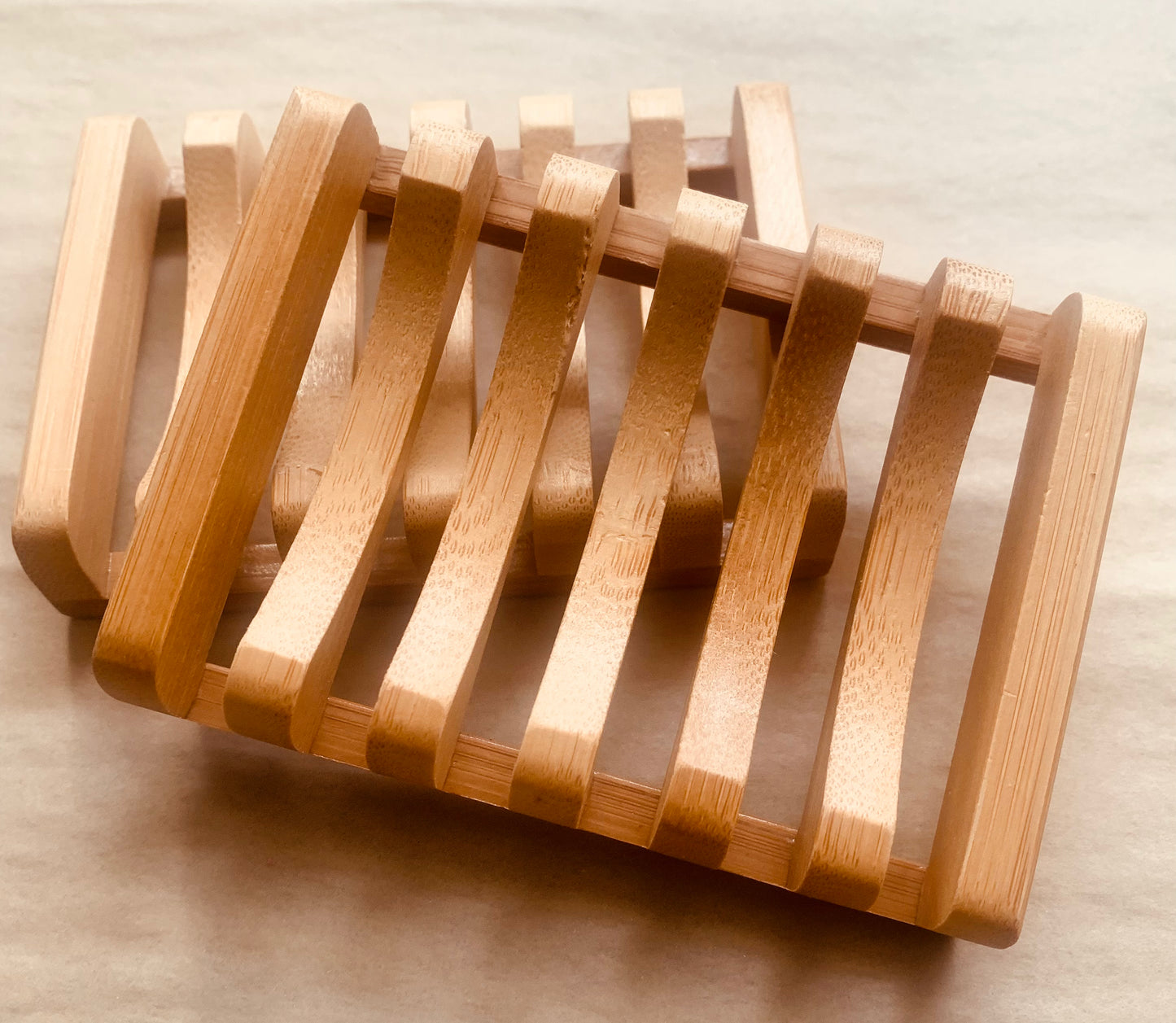 Bamboo soap dish